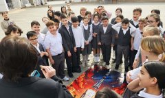 Неделя космоса стартовала в школе имени А. С. Пушкина в Ашхабаде