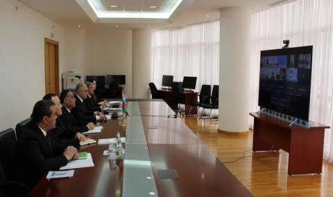 Четырехсторонняя видеоконференция по проекту транзитно-транспортного коридора «Каспийское море – Чёрное море»