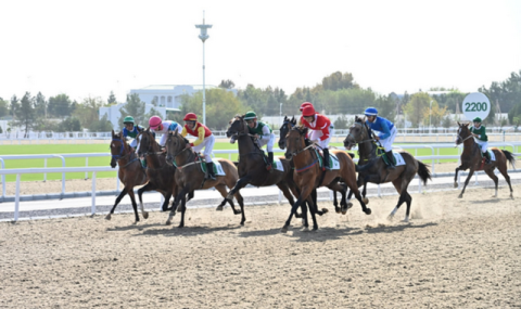 В столице Туркменистана состоялись конные скачки по случаю Дня независимости